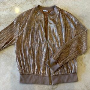 Zara Metallic Gold Jacket size S (Eur 28)